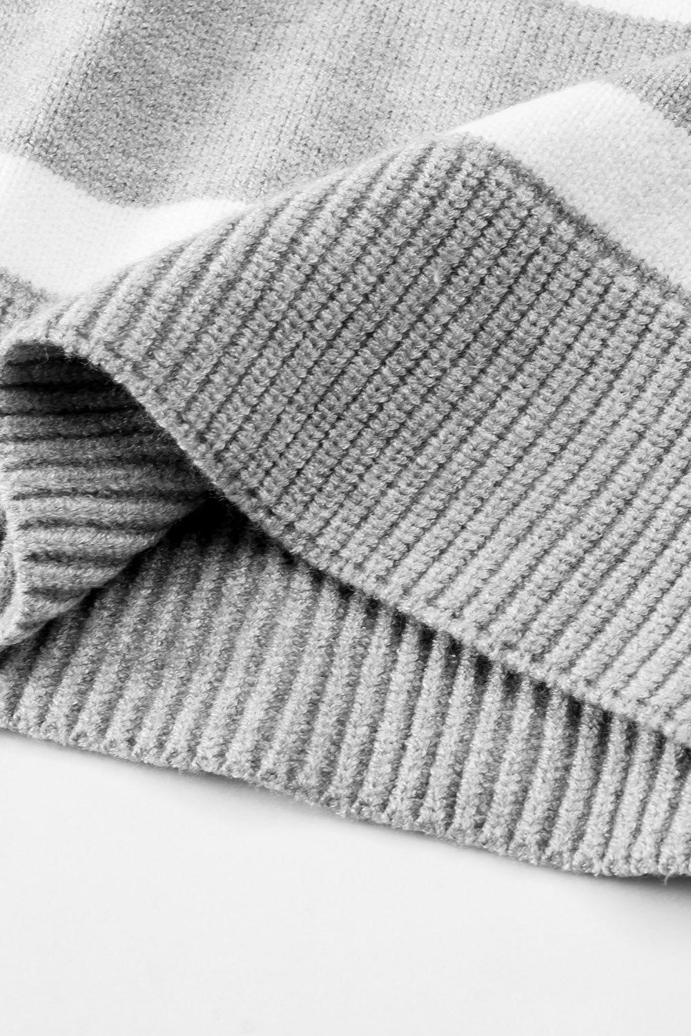Striped Collared Neck Slit Sweater (12)