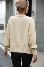 Button-up Dropped Shoulder Cardigan (6)