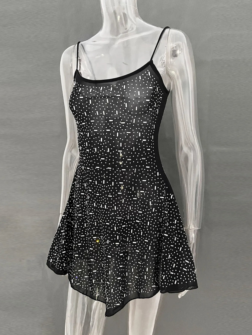 Rhinestone Decor Mini Cami Dress (12)