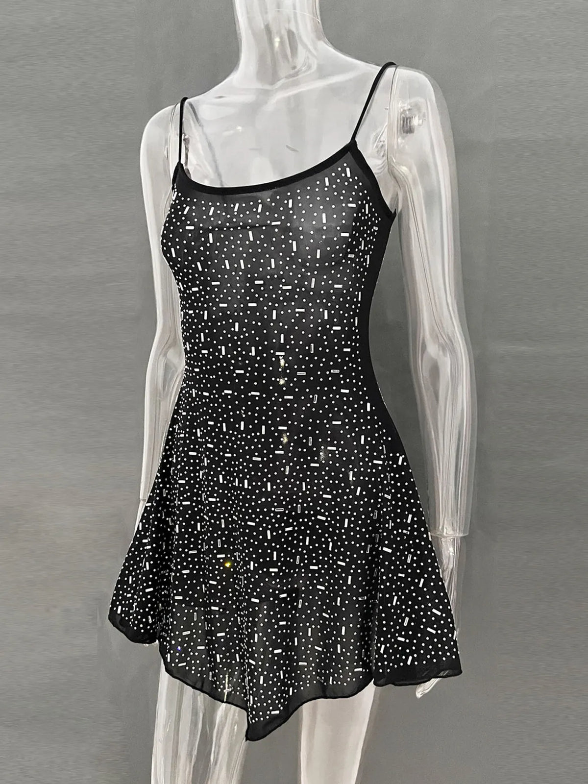 Rhinestone Decor Mini Cami Dress (12)