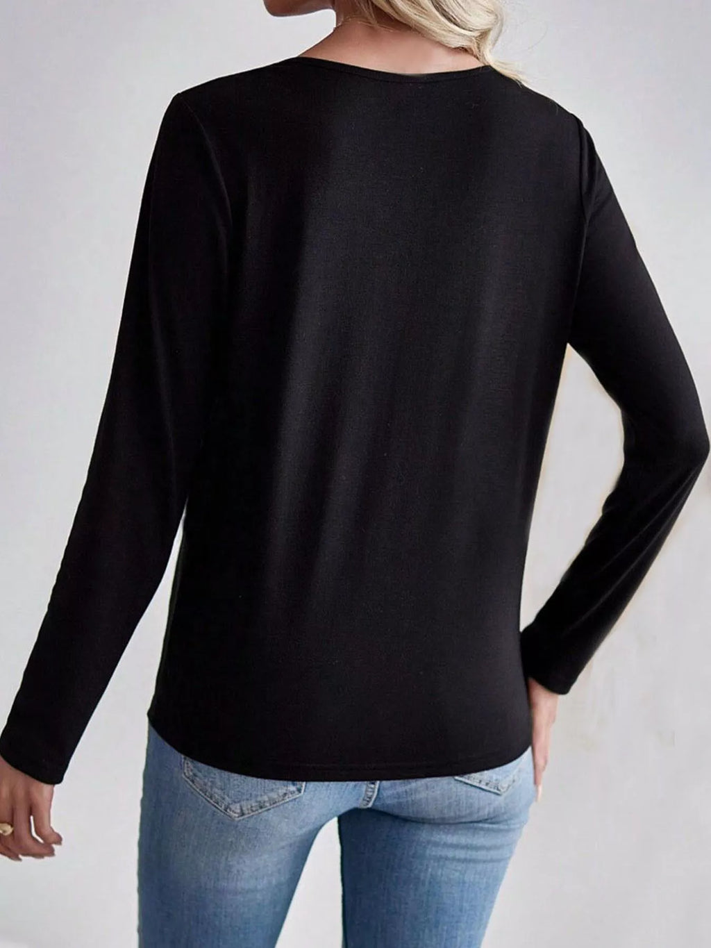 Notched Long Sleeve T-shirt (3)
