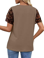 Layered Short Sleeve Round Neck T-shirt (16)