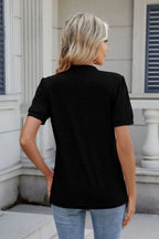 Notched Short Sleeve Top (10)