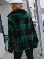 Plaid Zip-up Collared Jacket (2)