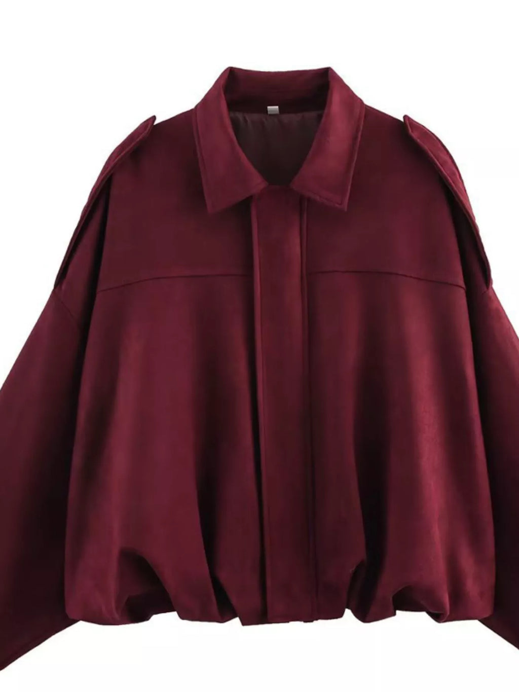 Collared Neck Dropped Shoulder Jacket (24)