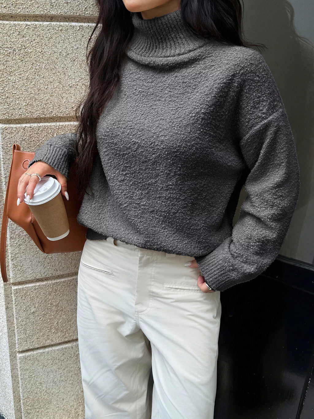 Turtleneck Long Sleeve Sweater (6)