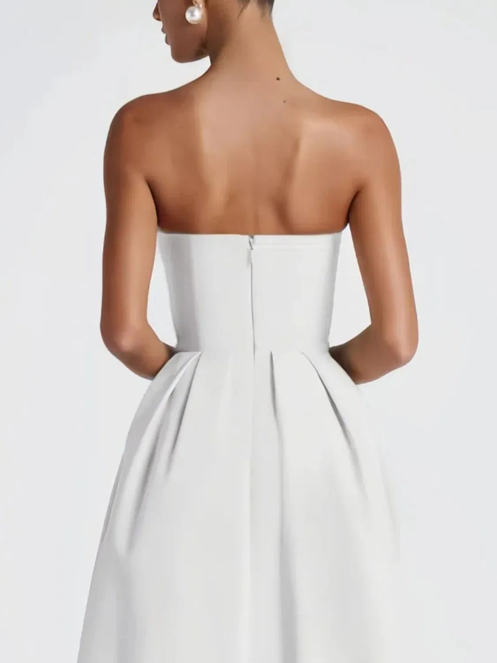 Solid Color Tube Midi Dress (15)