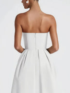 Solid Color Tube Midi Dress (15)