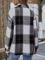 Plaid Button-up Long Sleeve Shacket (10)