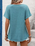 Lace Trim Short Sleeve T-shirt (7)