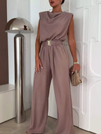 Cowl Neck Wide-leg Jumpsuit (2)