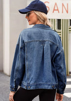 Pocketed Button Up Denim Jacket (15)