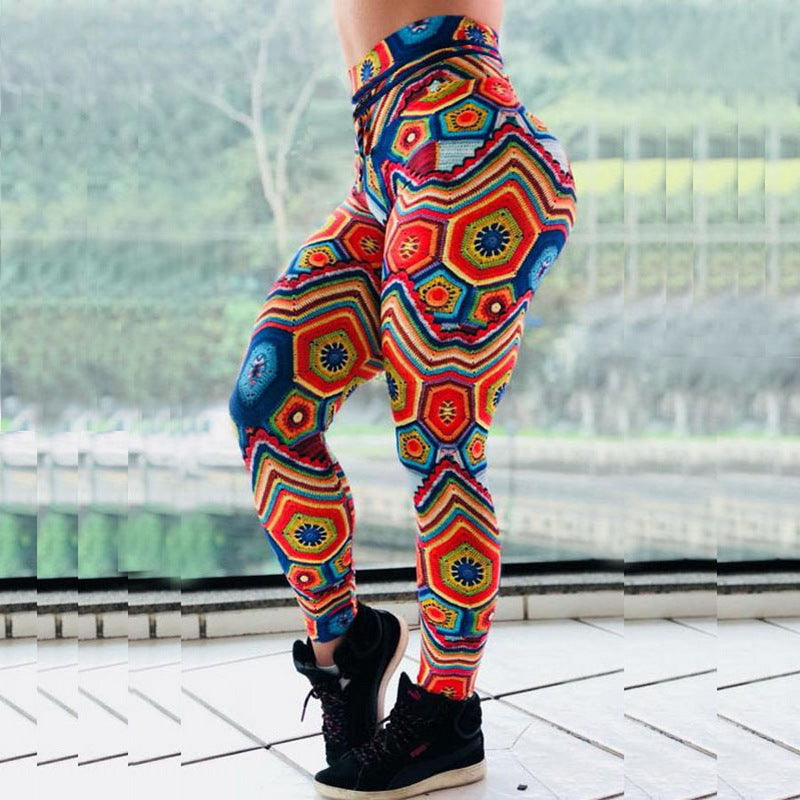 Colorful High Waist Print Pants photo 1