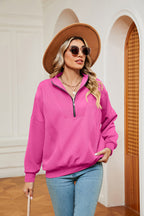 Half-zip Dropped Shoulder Sweatshirt (18)