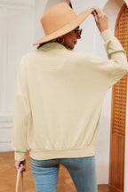 Half Zip Dropped Shoulder Sweatshirt (24)