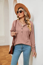 Half-button Dropped Shoulder Hoodie (19)