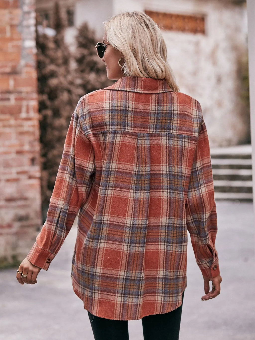 Plaid Button-down Long Sleeve Shirt (15)