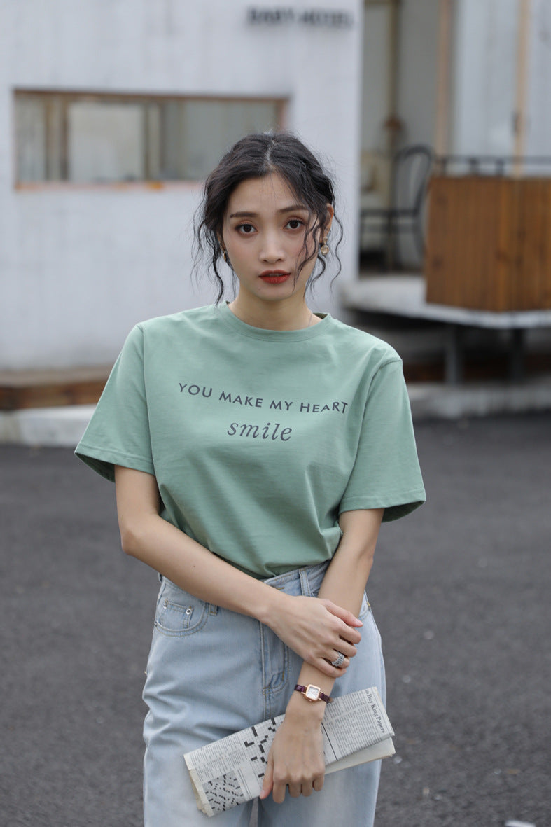 Letter Printed T-shirt White photo 5