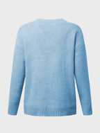 V-neck Long Sleeve Knit Top (25)