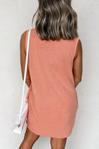 Round Neck Sleeveless Mini Dress Pockets (8)