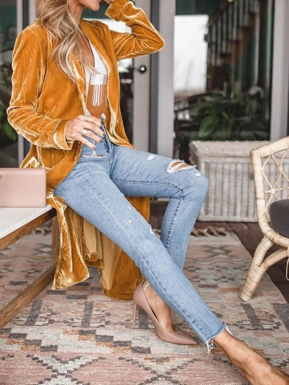 Open Front Long Sleeve Coat (5)