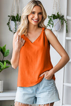 Knot Detail V-neck Tank (6)