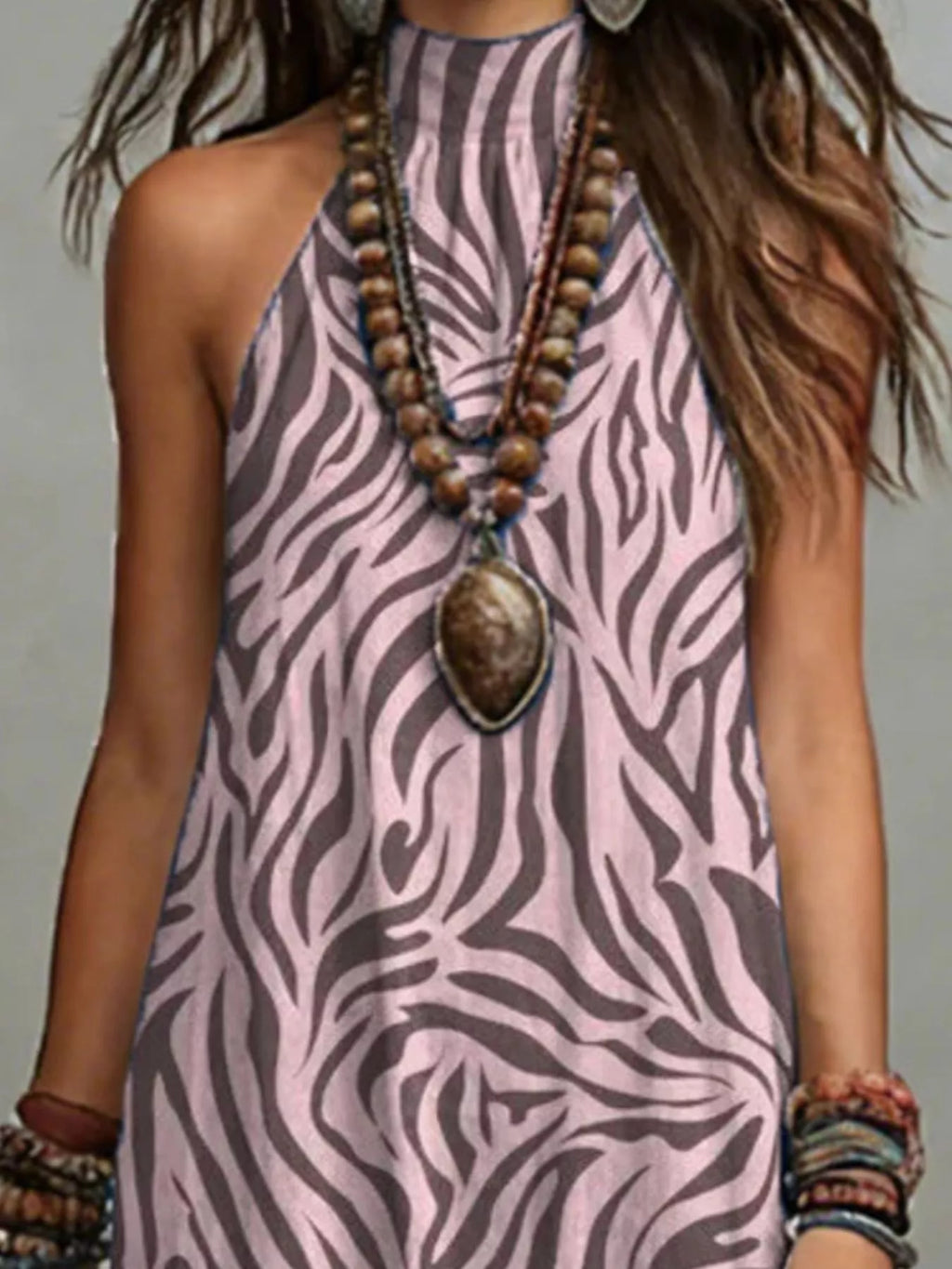 Printed Sleeveless Maxi Dress (8)