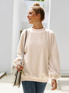 Mock Neck Dropped Shoulder Sweatshirt (10)