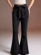Bow-tie High-waisted Flare Jeans (9)