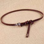 Round Button Top Leather Belt photo 4