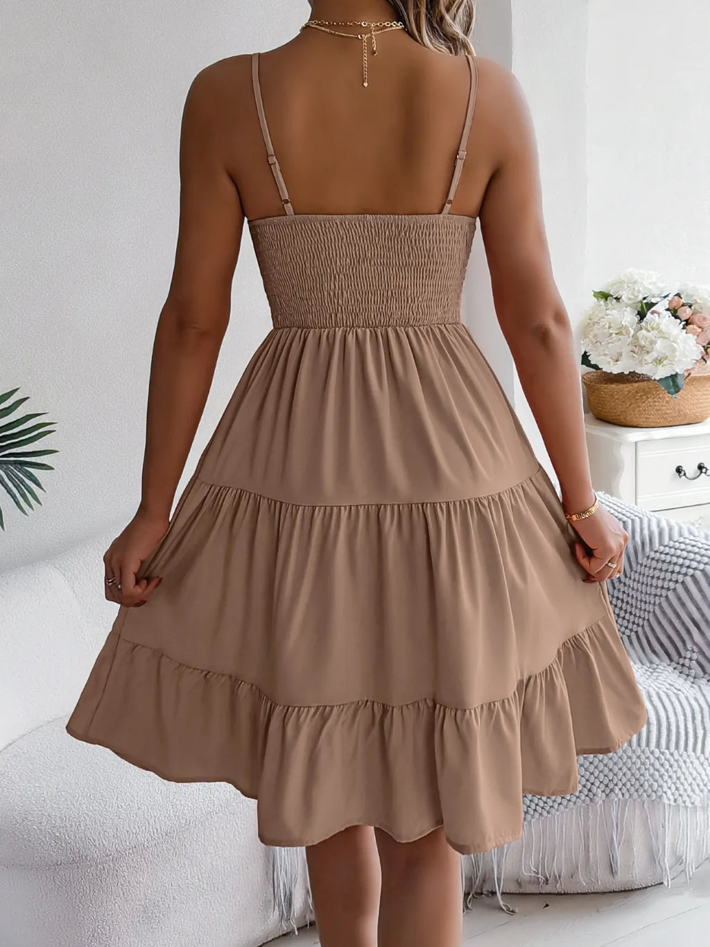 Smocked Back Tiered Cami Dress (15)