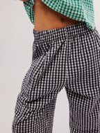Gingham Relaxed Fit Pants (6)