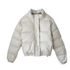 Faux Leather Cotton Jacket variant CJNSWTFP00129-Apricot white-XS|CJNSWTFP00129-Apricot white-S|CJNSWTFP00129-Apricot white-M|CJNSWTFP00129-Apricot white-L