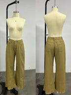 Full Size High-waisted Wide-leg Ruffle Hem Jeans Plus (5)