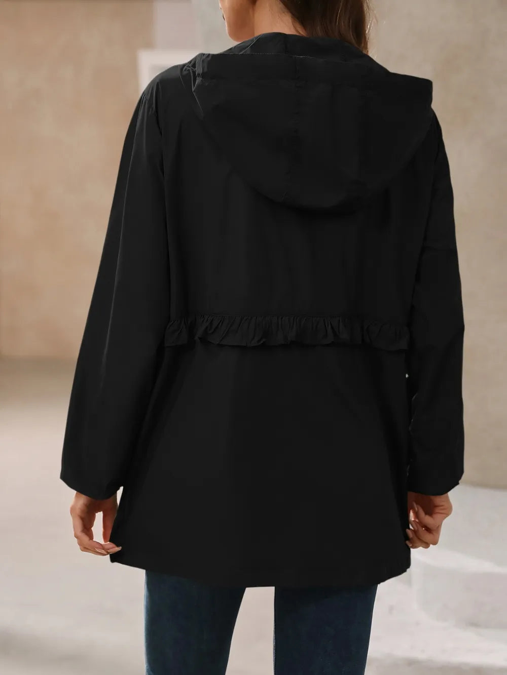 Outdoor Waterproof Long Sleeve Hooded Windbreaker (26)