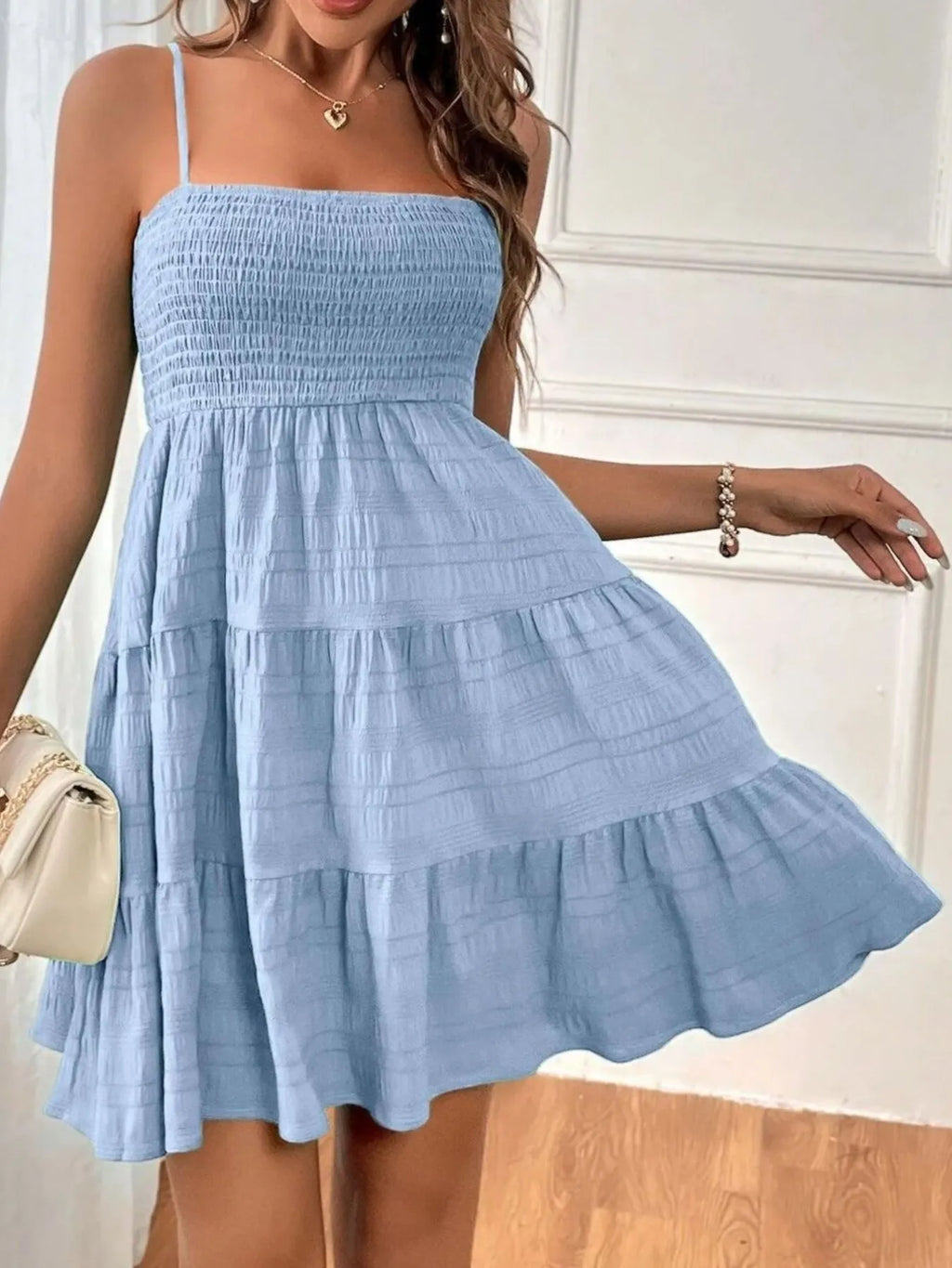 Smocked Tiered Cami Dress (15)