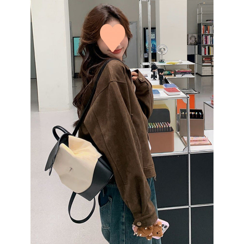 Brown Suede Jacket Vintage photo 3