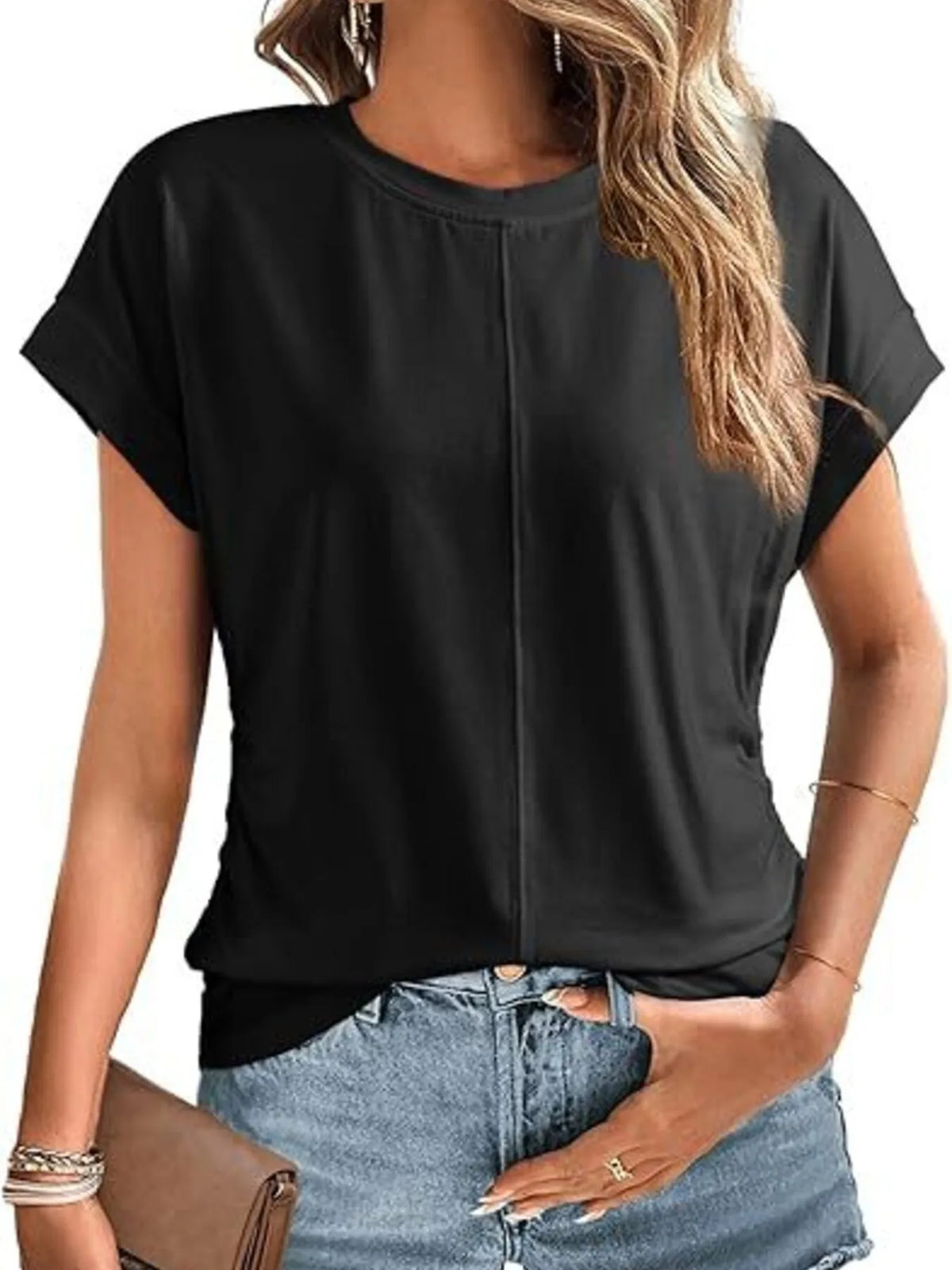 Round Neck Short Sleeve T-shirt (13)