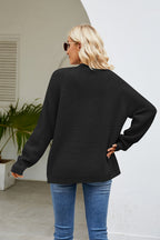 Open Front Long Sleeve Cardigan Pockets (2)