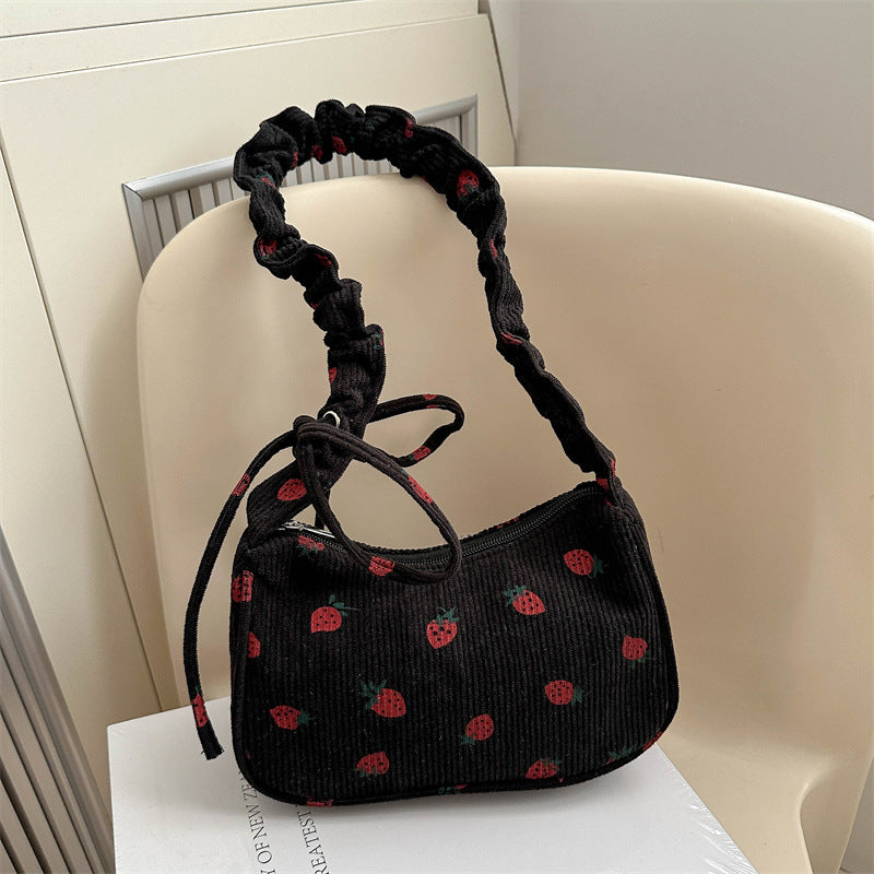 Casual Small Square Bag Corduroy Versatile Commuter Shoulder photo 3