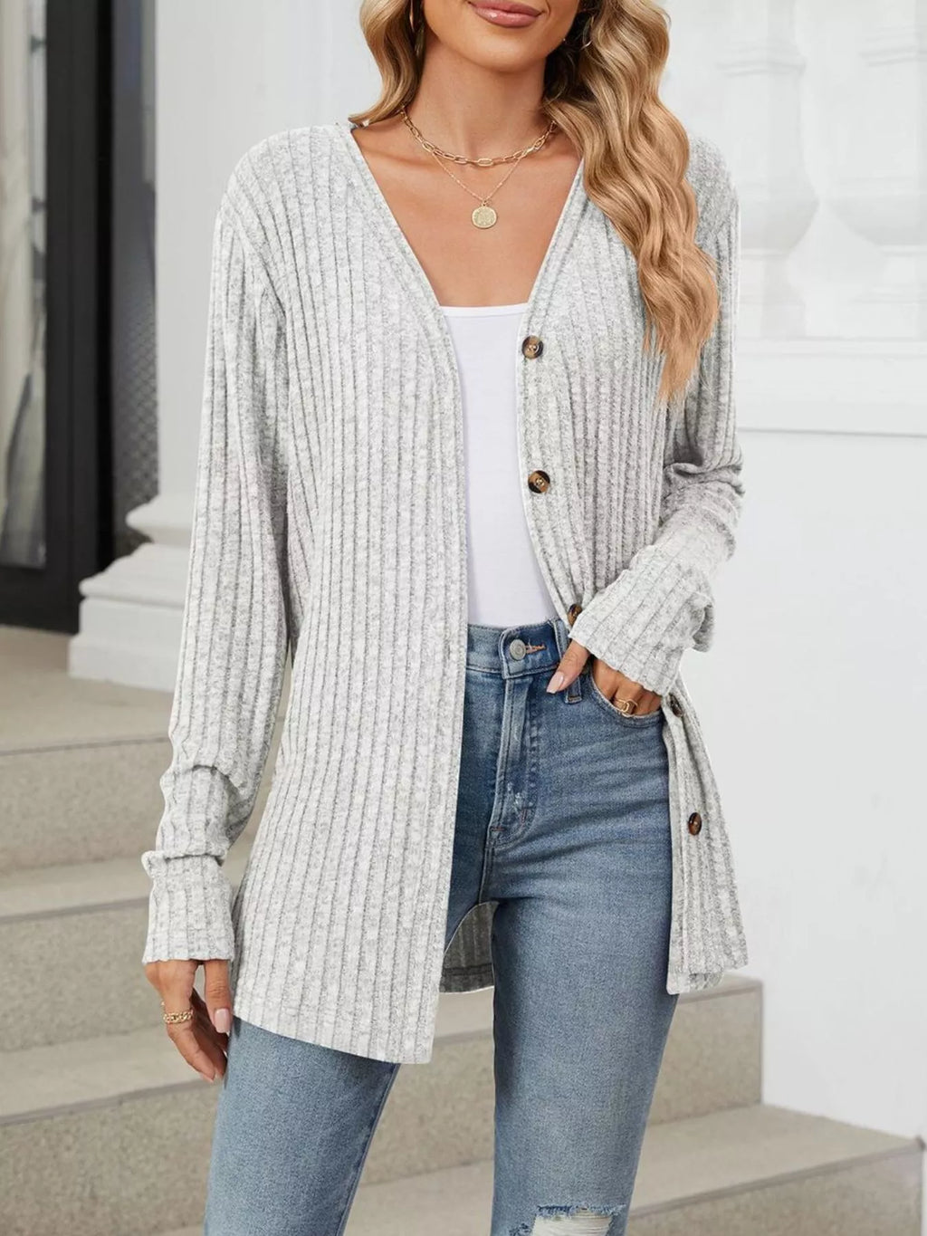 Ribbed Button-up Cardigan (18)