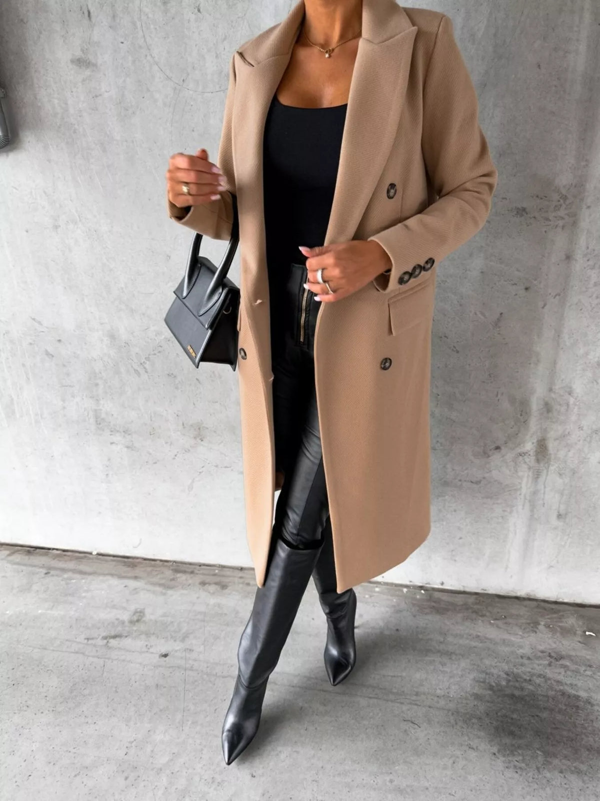 Double-breasted Longline Coat (8)