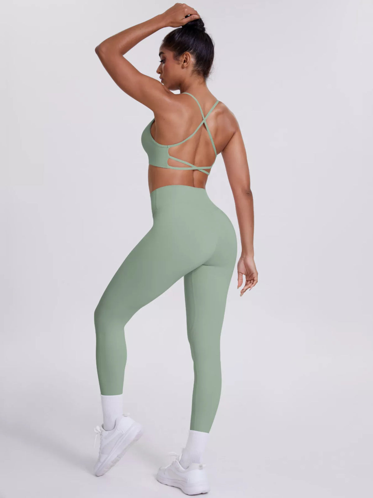 Criss-cross Back Cami Leggings Active Set (5)