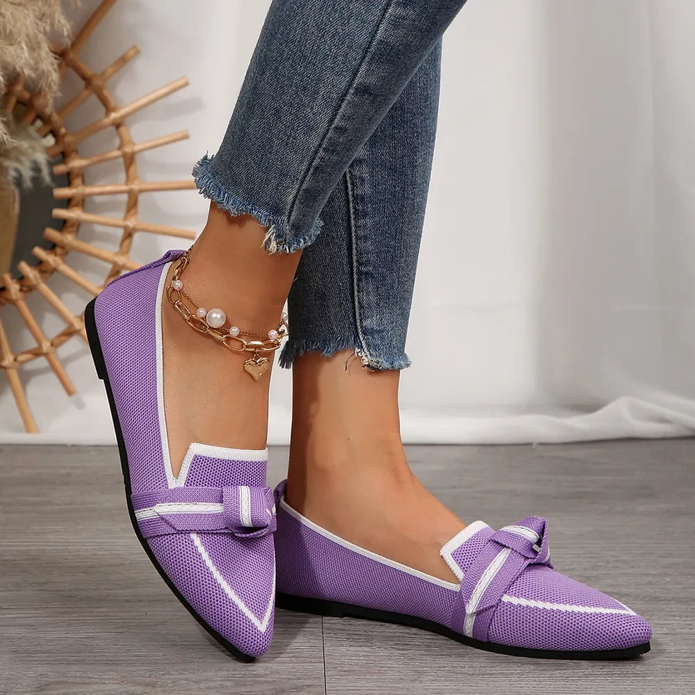 Point Toe Mesh Flat Slip-ons (8)