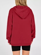 Half Snap Dropped Shoulder Hoodie (15)