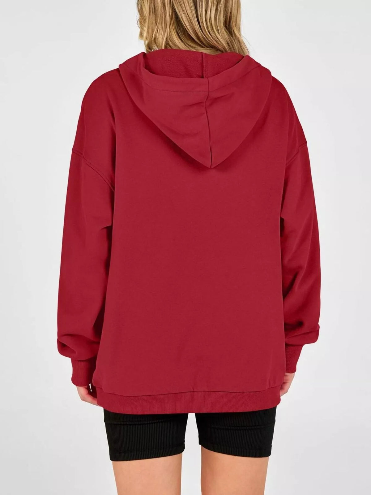 Half Snap Dropped Shoulder Hoodie (15)