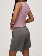 Ribbed Button-front Sleeveless Tank (8)