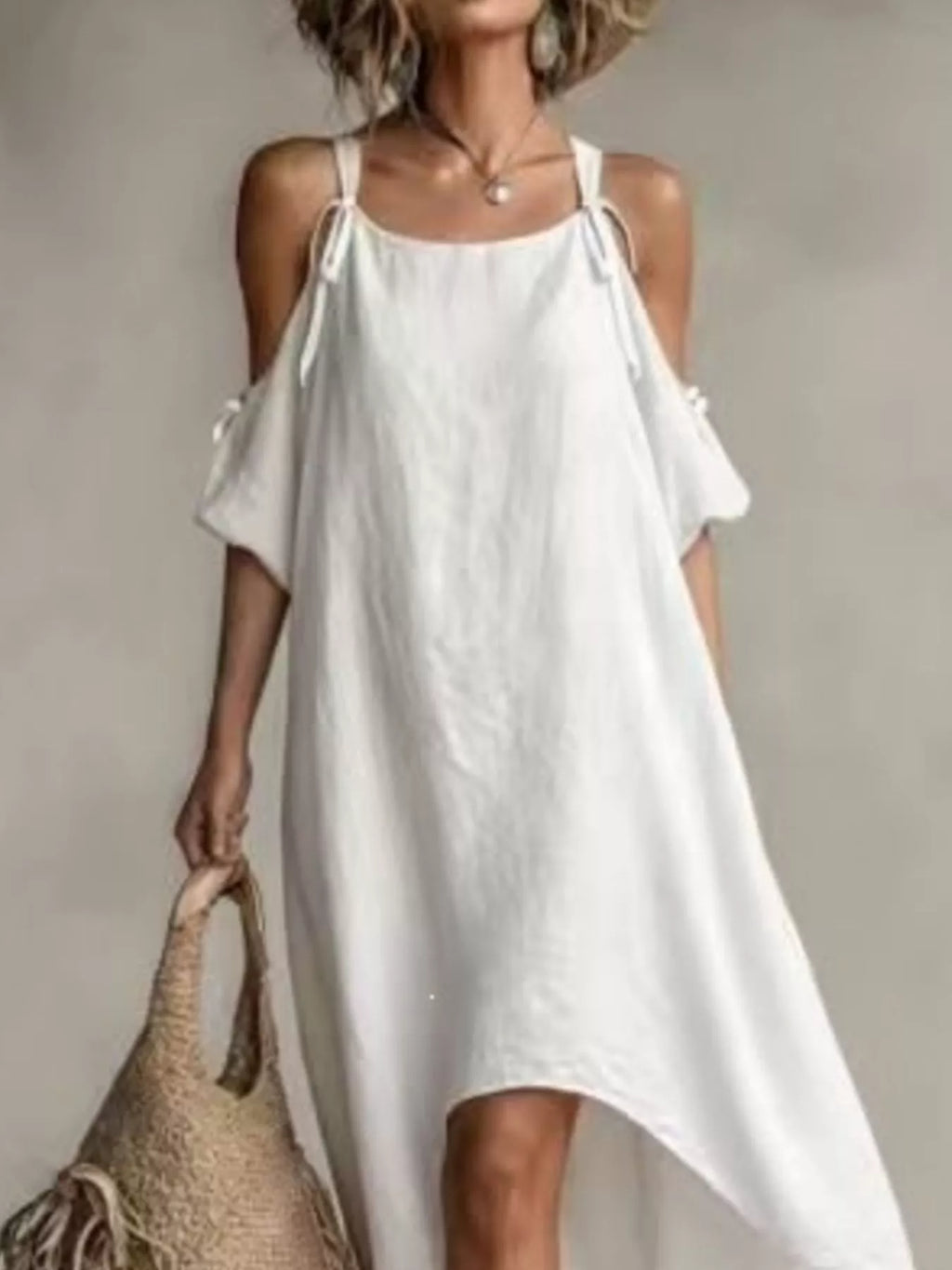 High-low Cold Shoulder Maxi Dress (4)