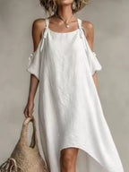 High-low Cold Shoulder Maxi Dress (4)
