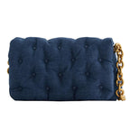 Blue Oversized Denim Quilted Shoulder Bag photo 4